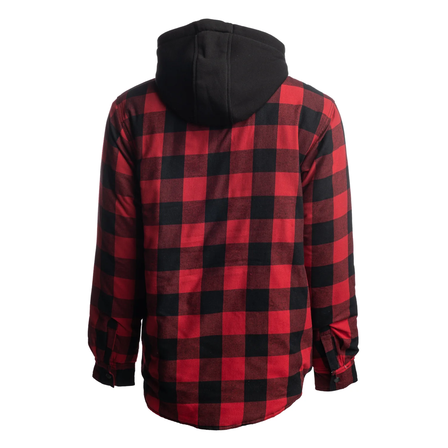 Men’s Quilted Flannel Jacket with Hood - TK-1687RED - Image 2