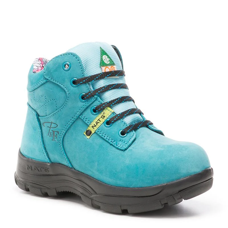 PF686T Teal Women's 6" Steel Toe Work Boots
