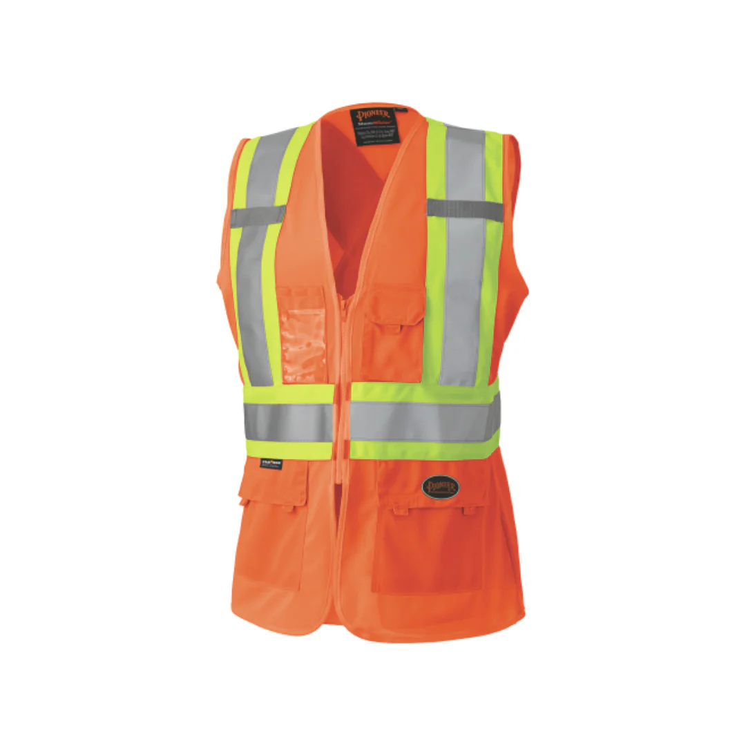 Hi-Vis Orange Women's Safety Vest - TV-136OR