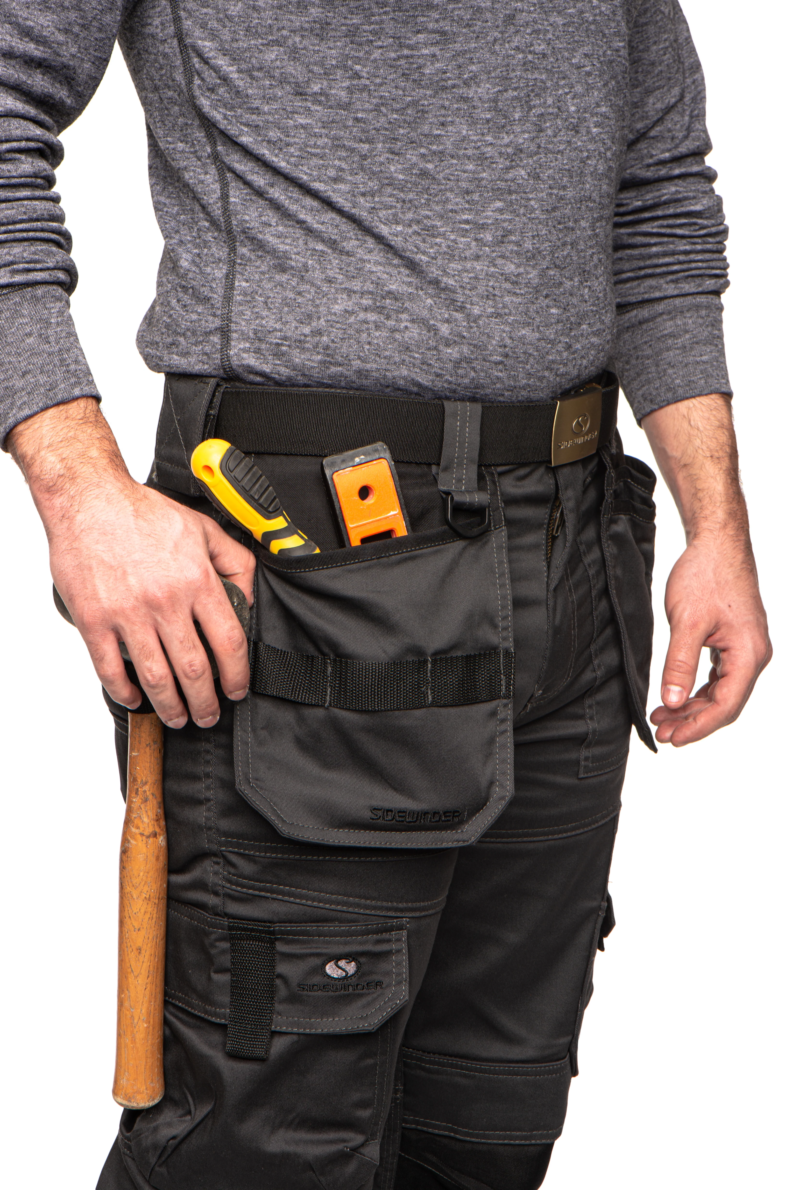 Stretch Work Pants W/ Holster Pockets - P790GRY BUY 2 SAVE $20 - Image 3