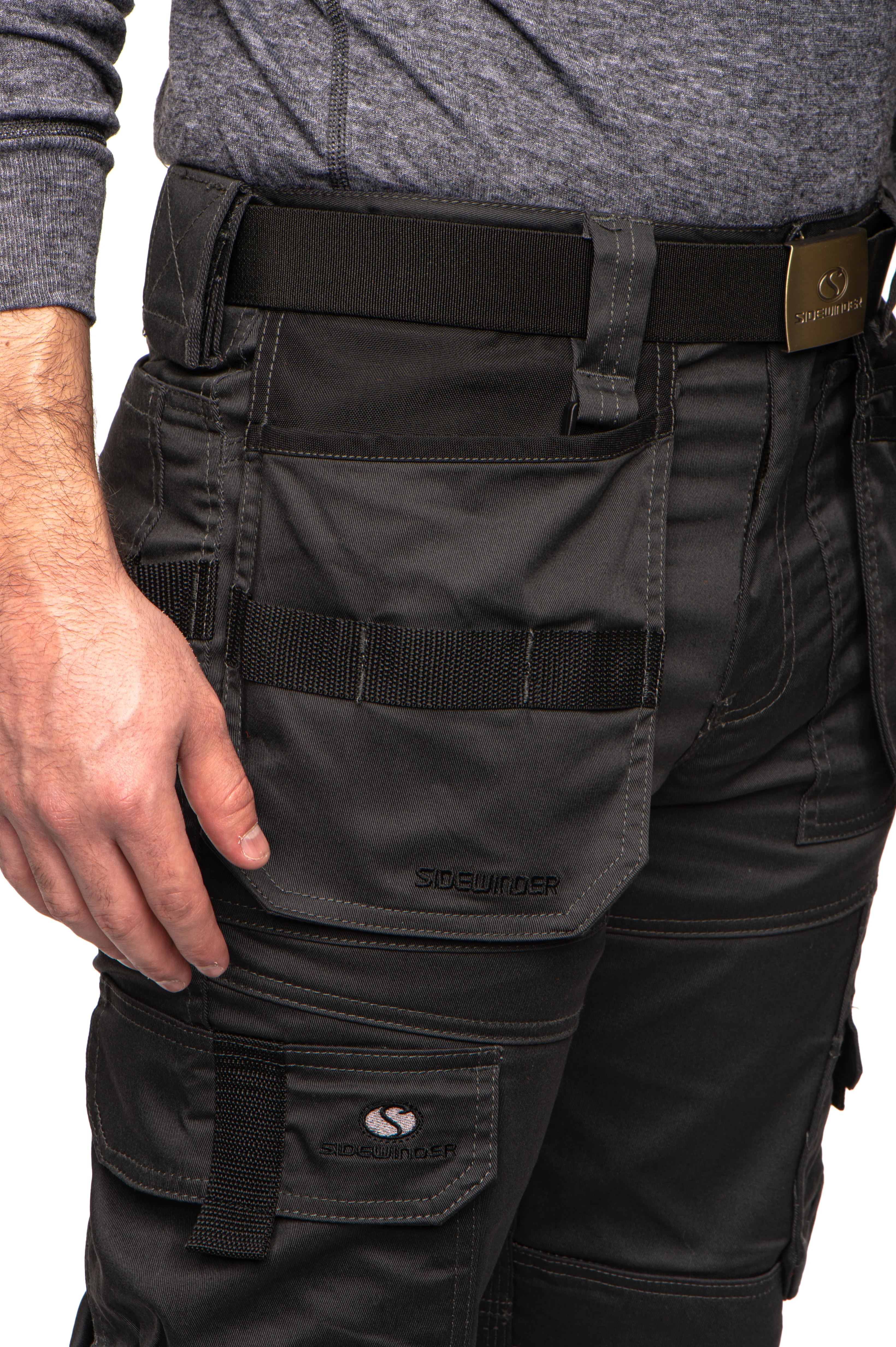 Stretch Work Pants W/ Holster Pockets - P790GRY BUY 2 SAVE $20 - Image 4