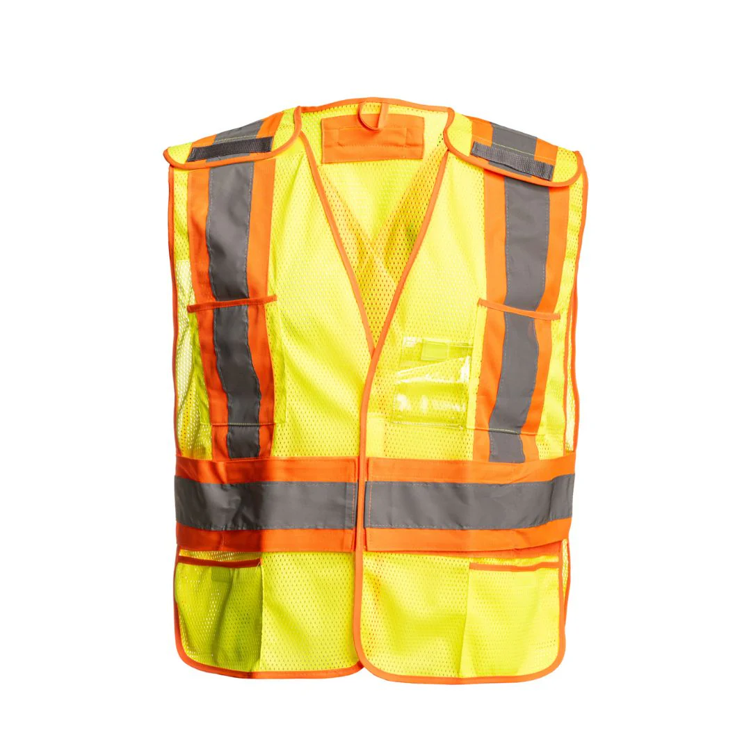 Universal 5 Pt. Tearaway Mesh Traffic Vest - TV1HVG