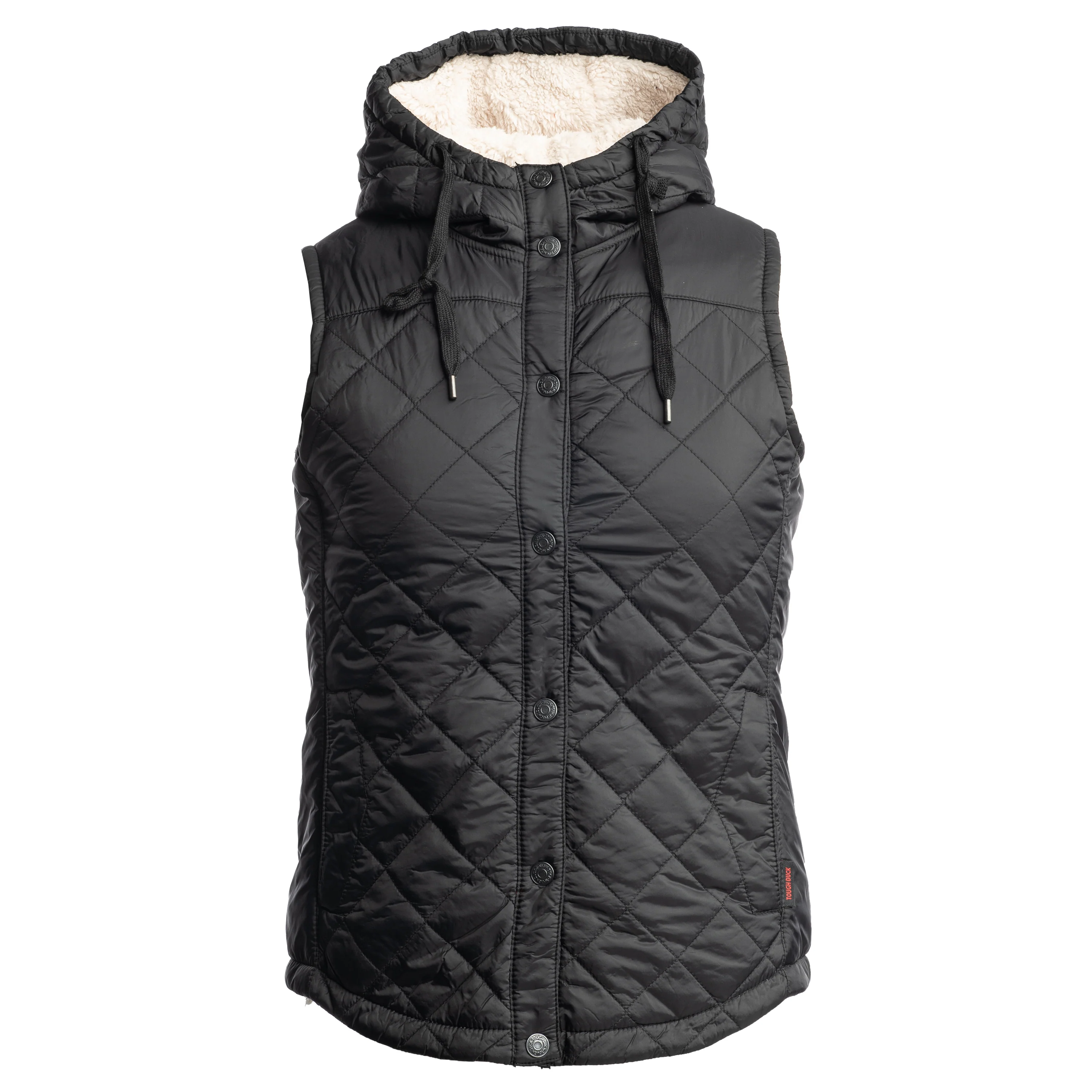 Women's Quilted Sherpa Lined Vest - WV10BLK